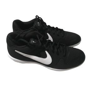 Nike Black and White Metal Cleats